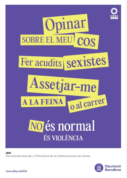 Cartell de la campanya de Diputació de Barcelona del 25N
