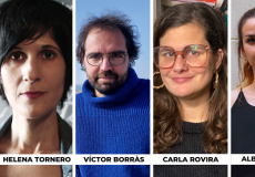 Helena Tornero, Víctor Borràs, Carla Rovira i Alba Collado (d'esquerra a dreta) han guanyat una beca Carme Montoriol