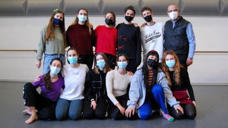 Alumnat de 3r de Pedagogia del CSD i el seu professor Enric Sebastiani