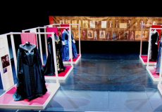 Intal·lació dels vestits de Montserrat Caballé al Teatre Estudi el passat 2020