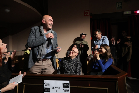 Roberto Fratini, durant la recollida del premi. Fotografia: Recomana