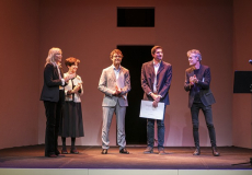 Els guanyadors de la 4 edició del Premi Teresa Cunillé Lluís Burillo (esquerra) i Guillem Cuixart(dreta)