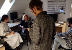 Alumnes de l'ESAD que participaran en la instal·lació d'Estudiants de la PQ 19