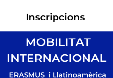 Inscripcions mobilitat internacional 2021-22