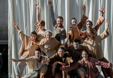 Imatge d'una representació de commedia dell'arte d'anys anteriors