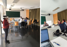 Imatges de la reunió del projecte Didascàlia a l'Institut del Teatre