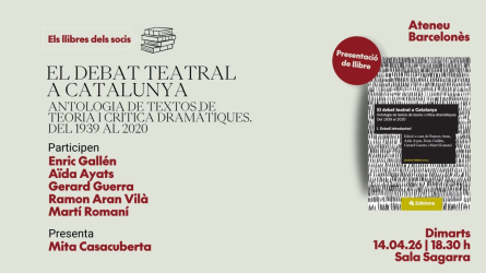 Presentació "El debat Teatral" a l'Ateneu Barcelonès