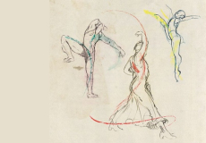 Imatge del programa de Pràctica escènica, dibuixat per alumnes de Belles Arts de la UB