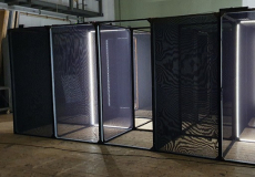 La instal·lació "Niar", muntada en el taller de construcció de l'Institut del Teatre