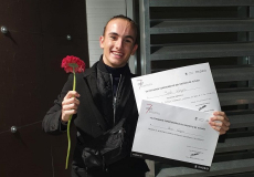 Yoel Vargas, recollint el premi del certamen