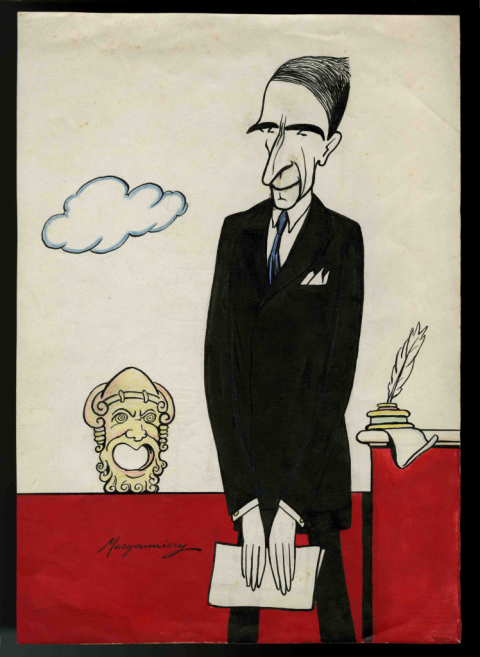 Caricatura de Ramon Tor. ©MAE. Institut del Teatre.